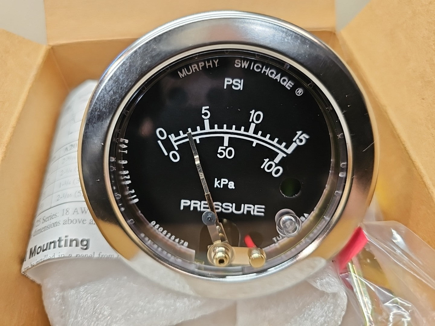MURPHY Differential Pressure Swichgage Model 25P-15 SWICHGAGE PN 05704029 NEW