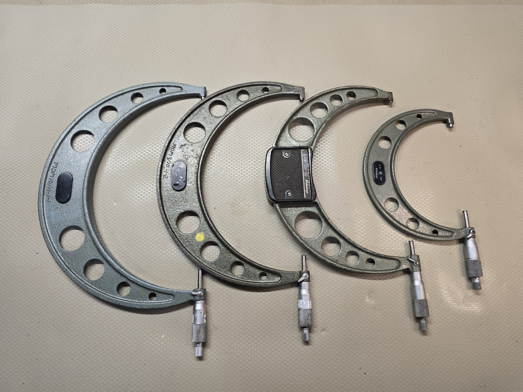 Mitutoyo 5-11" 4 Piece Outside Micrometer Set - Large Sizes 103-908-40 