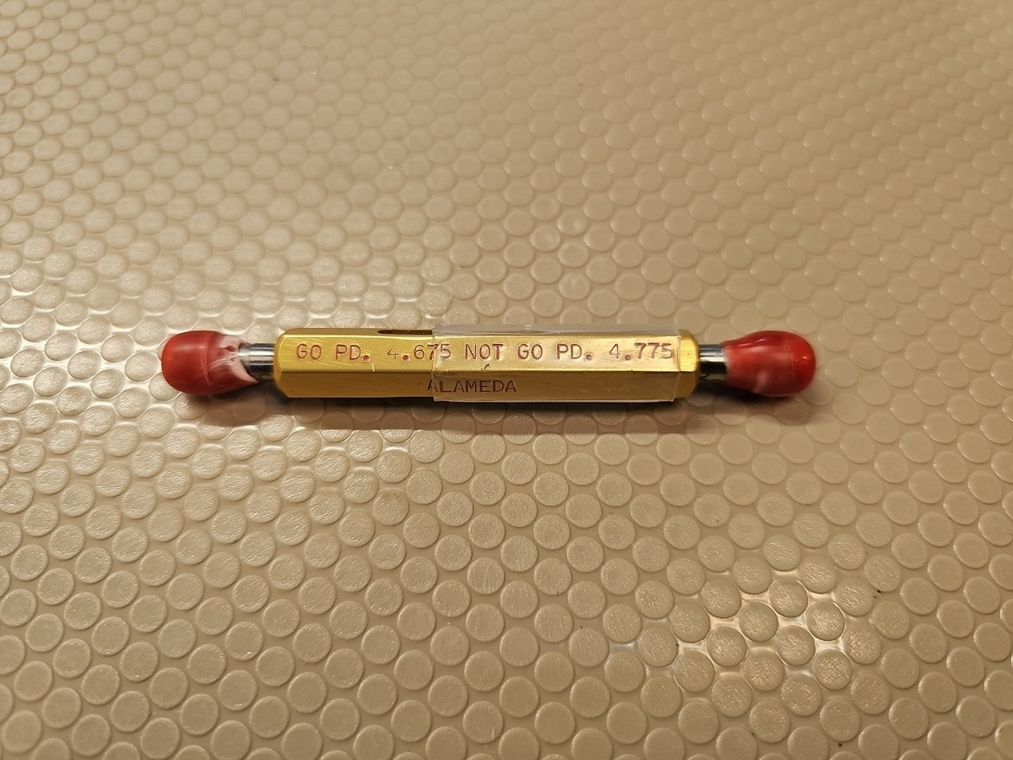 ALAMEDA  THREAD PLUG GAGE M5 X 0.5 GO PD. 4.675 NOGO PD. 4.775 