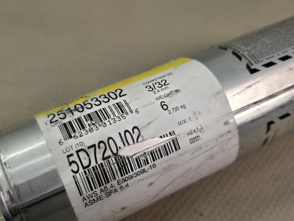 ESAB Arcaloy 251053302 E309/309L-16 Stainless Welding Electrodes 3/32" 6lb Can