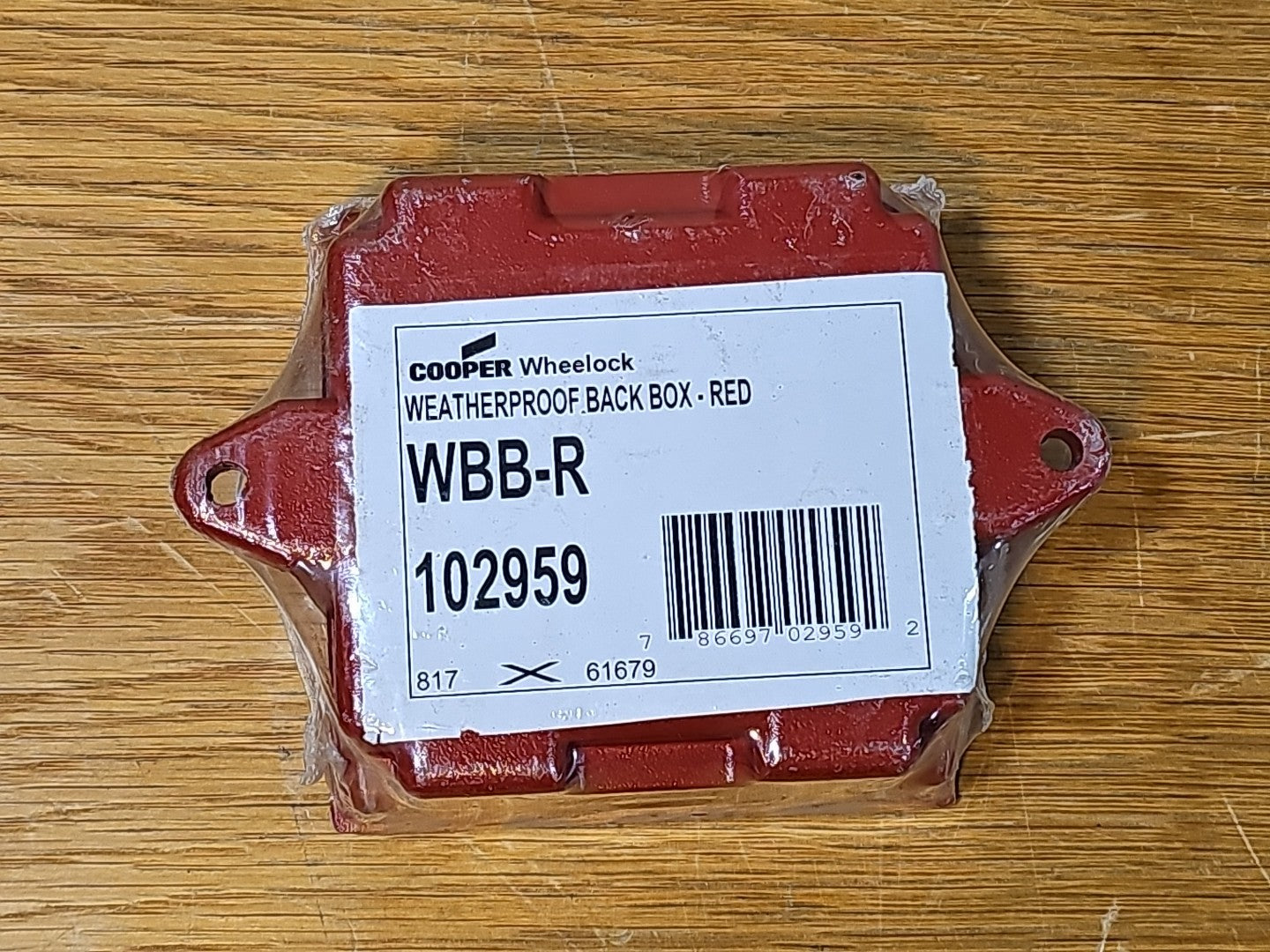 WHEELOCK WBB-R 102959 Weatherproof Backbox Red