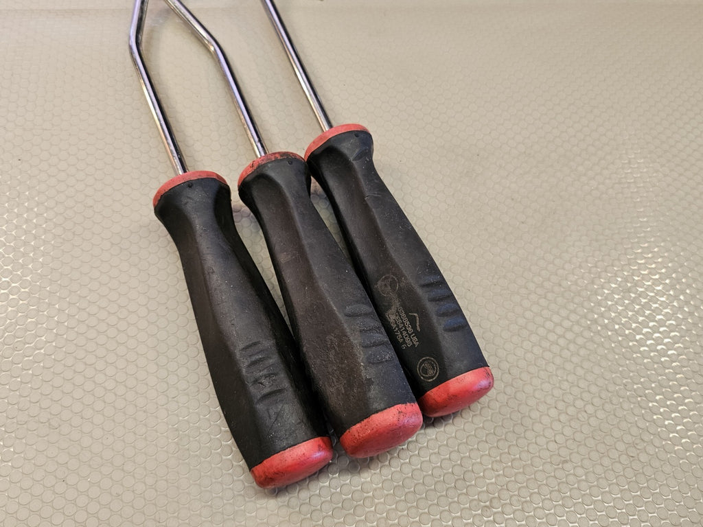 Snap On Tools SGA & SGCP 3pc Black & Red Soft Grip Radiator Pick Set 