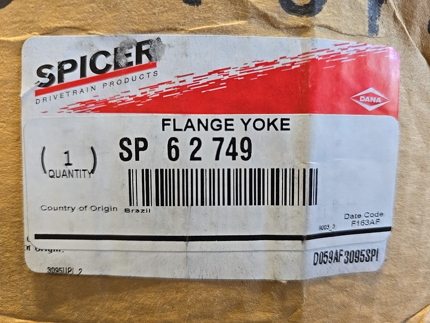 Dana Spicer 6-2-749 Drive Shaft Flange Yoke 1710 Series Genuine OEM NEW