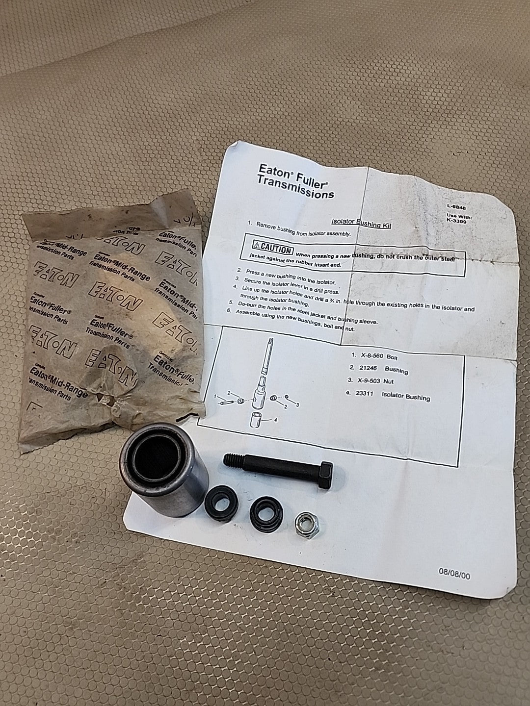 Eaton Fuller Isolator Bushing Kit L-9848 