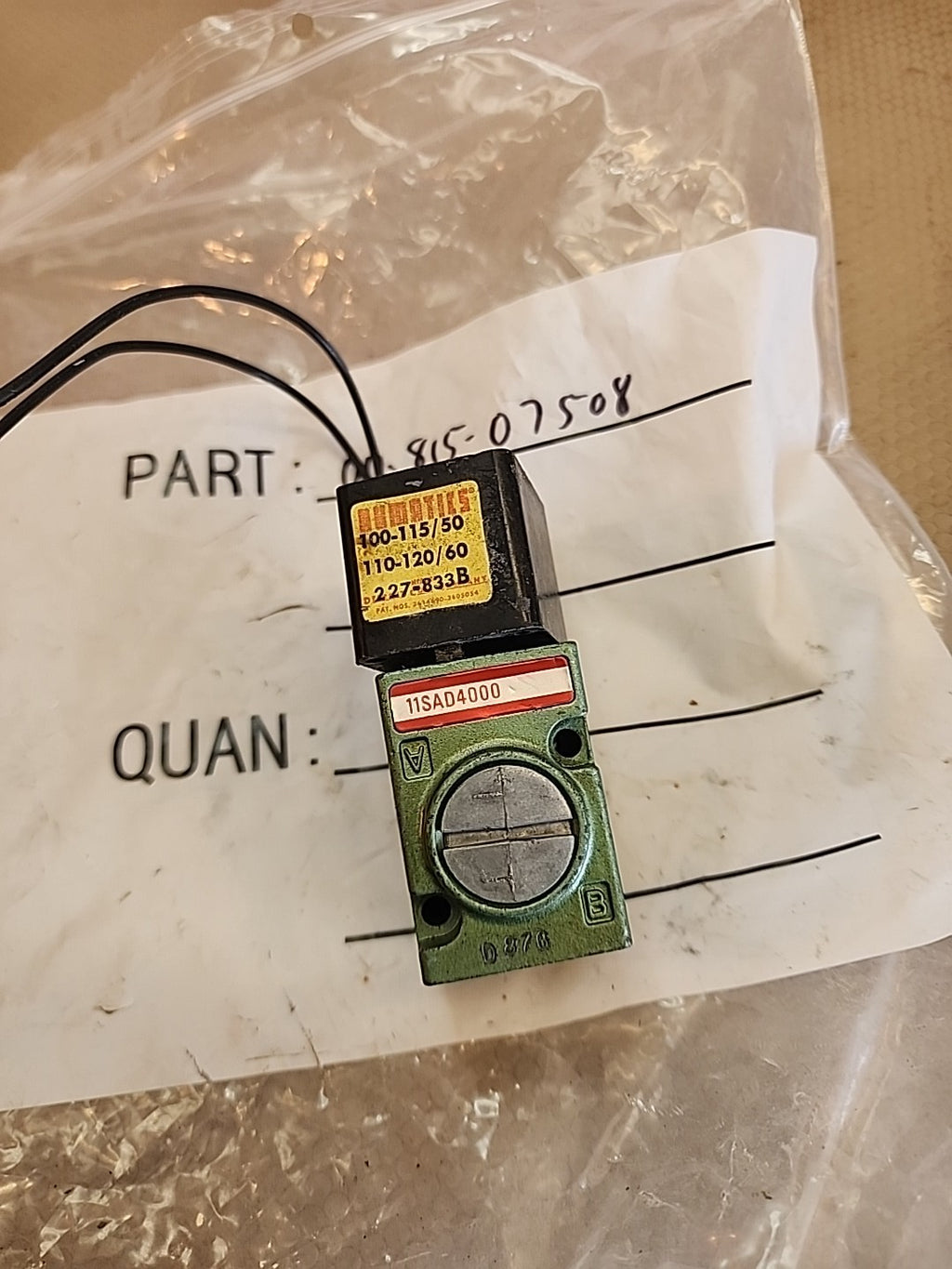 Numatics 11SAD4000 Valve 100-115V / 110-120V