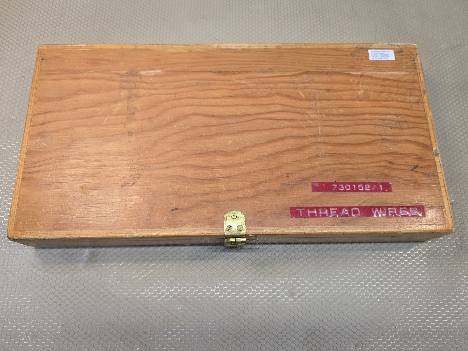 Van Keuren & Other Brands Machinist Gear Wire Measuring Wires Set Wooden Case