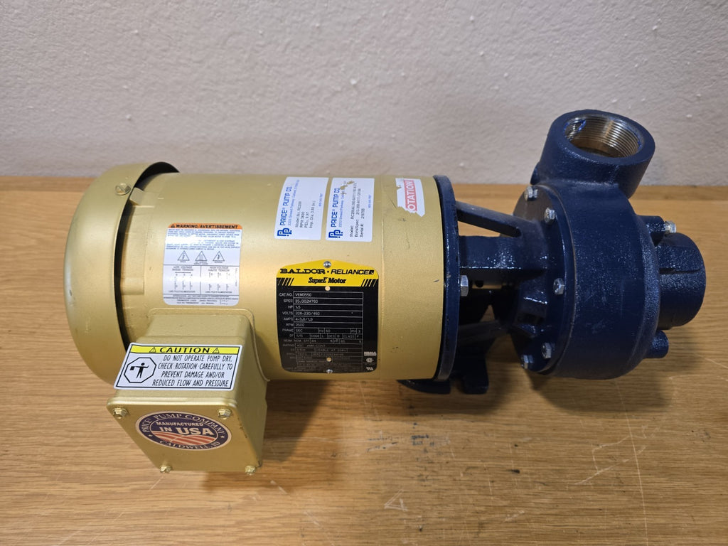 Price Pump RC200 Centrifugal Pump Baldor SuperE 1.5HP Motor  AI-350-6A111 