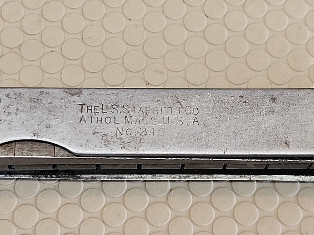 THE L. S. STARRETT CO. No. 245 Engineers' Taper, Wire & Thickness Gauge USA