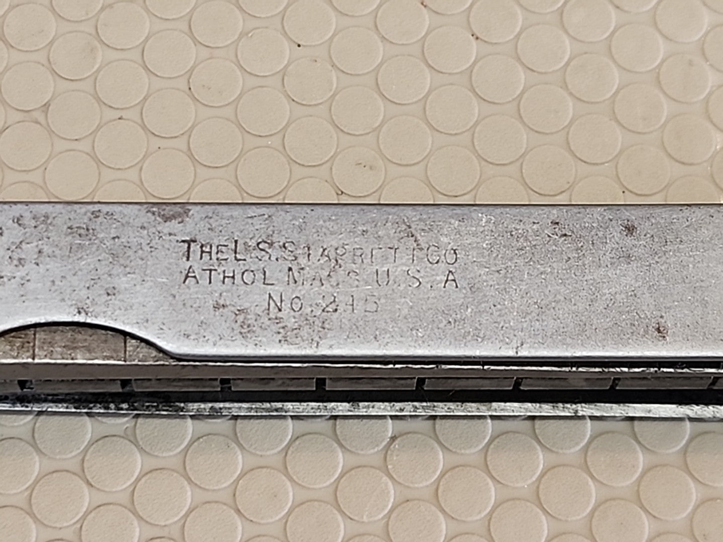 THE L. S. STARRETT CO. No. 245 Engineers' Taper, Wire & Thickness Gauge USA