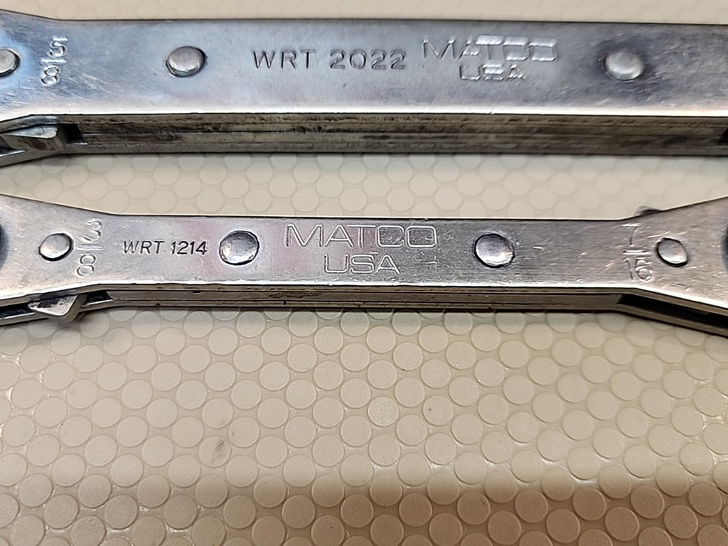 MATCO TOOLS WRT1214 WRT2022 SAE 6&12 Point Double Box Ratcheting Wrench USA MADE