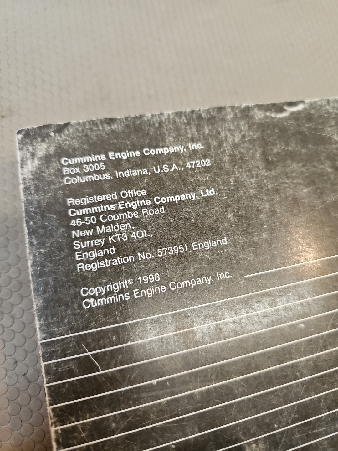 Cummins Troubleshooting and Repair Manual Celect Plus System Volume I 1998