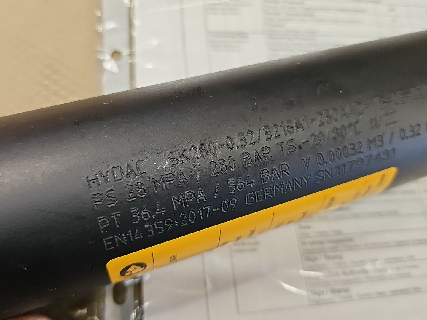 New Hydac SK280 Series SDK280-0.32/3218A1-280AAD 280 BAR From Epiroc $1200 MSRP
