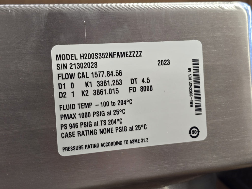 ​Emerson Micro Motion Elite H200 Coriolis Flow Meter w/ 5700 Transmitter 2" 2023