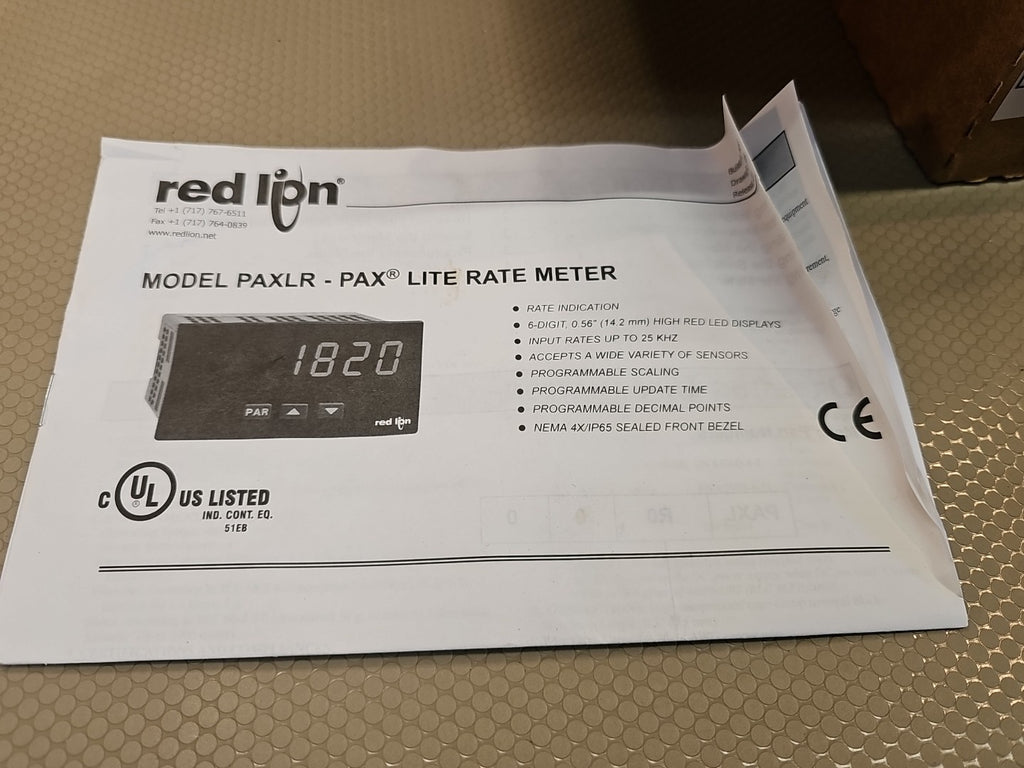 Red Lion PAXLR000 6 Digit , LED, Counter, 35kHz, 85 ? 250VAC NEW