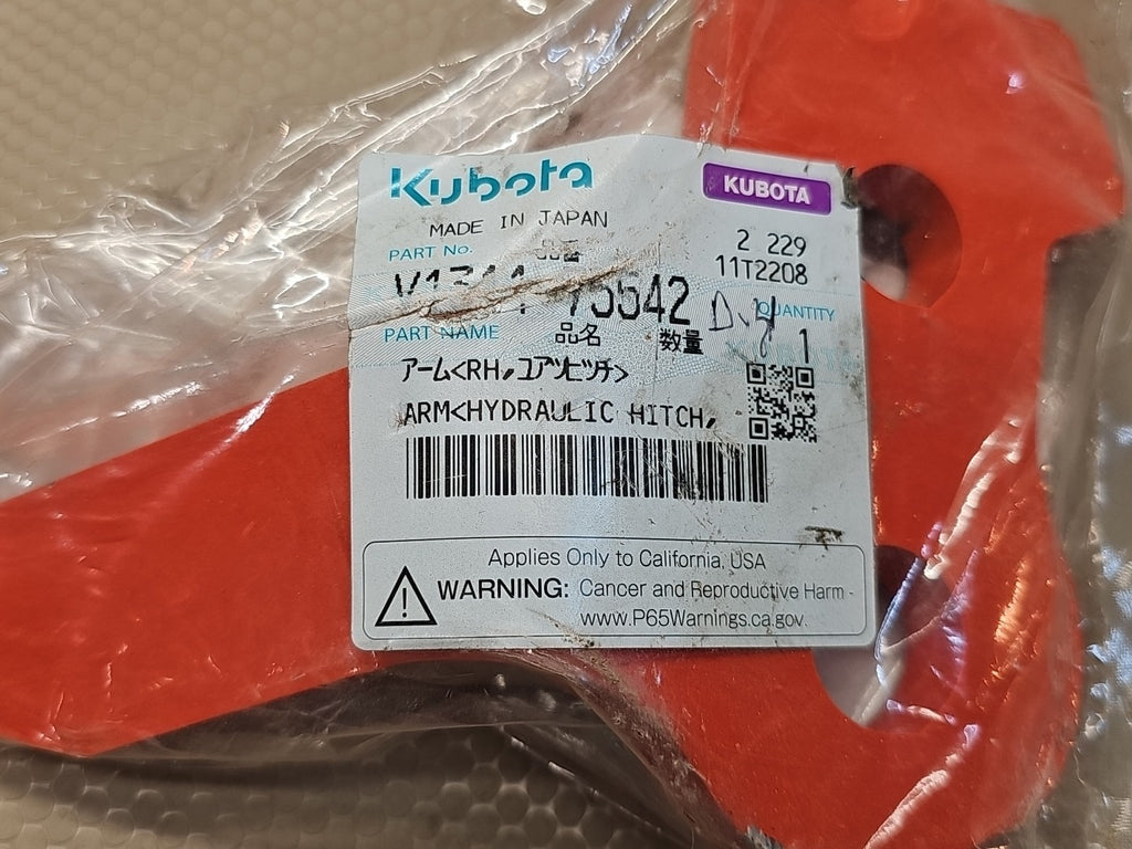 OEM Kubota ARM (HYDRAULIC HITCH, - V1311-75542￼