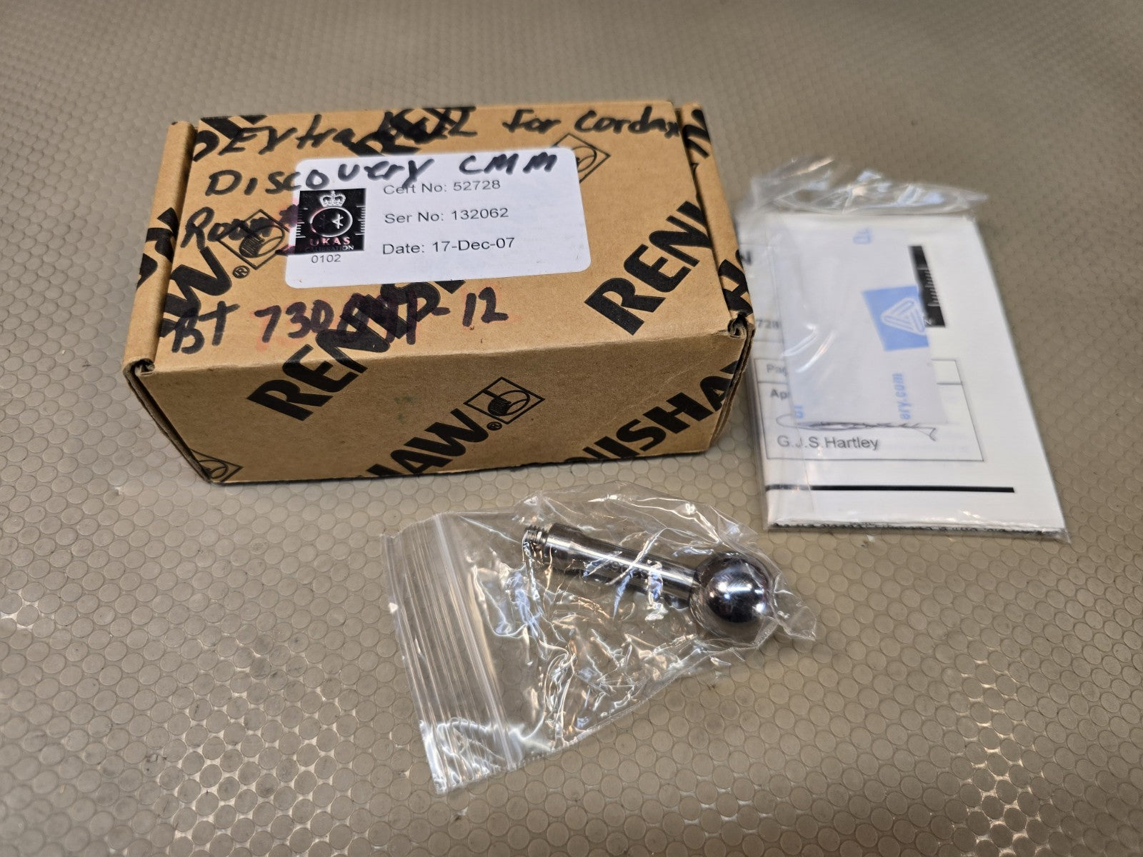 NEW! Renishaw 3/4" Datum Ball (Datum Ball only) SKU A-1034-0032-OD