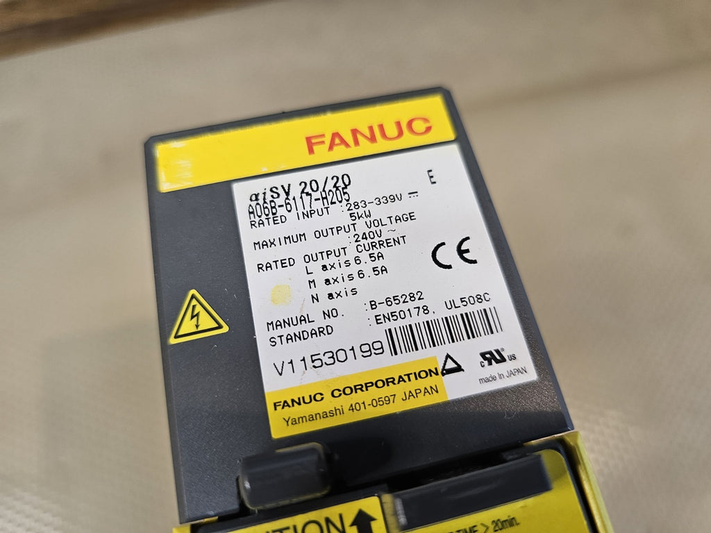 Fanuc Servo Amplifier A06B-6117-H205 Tested