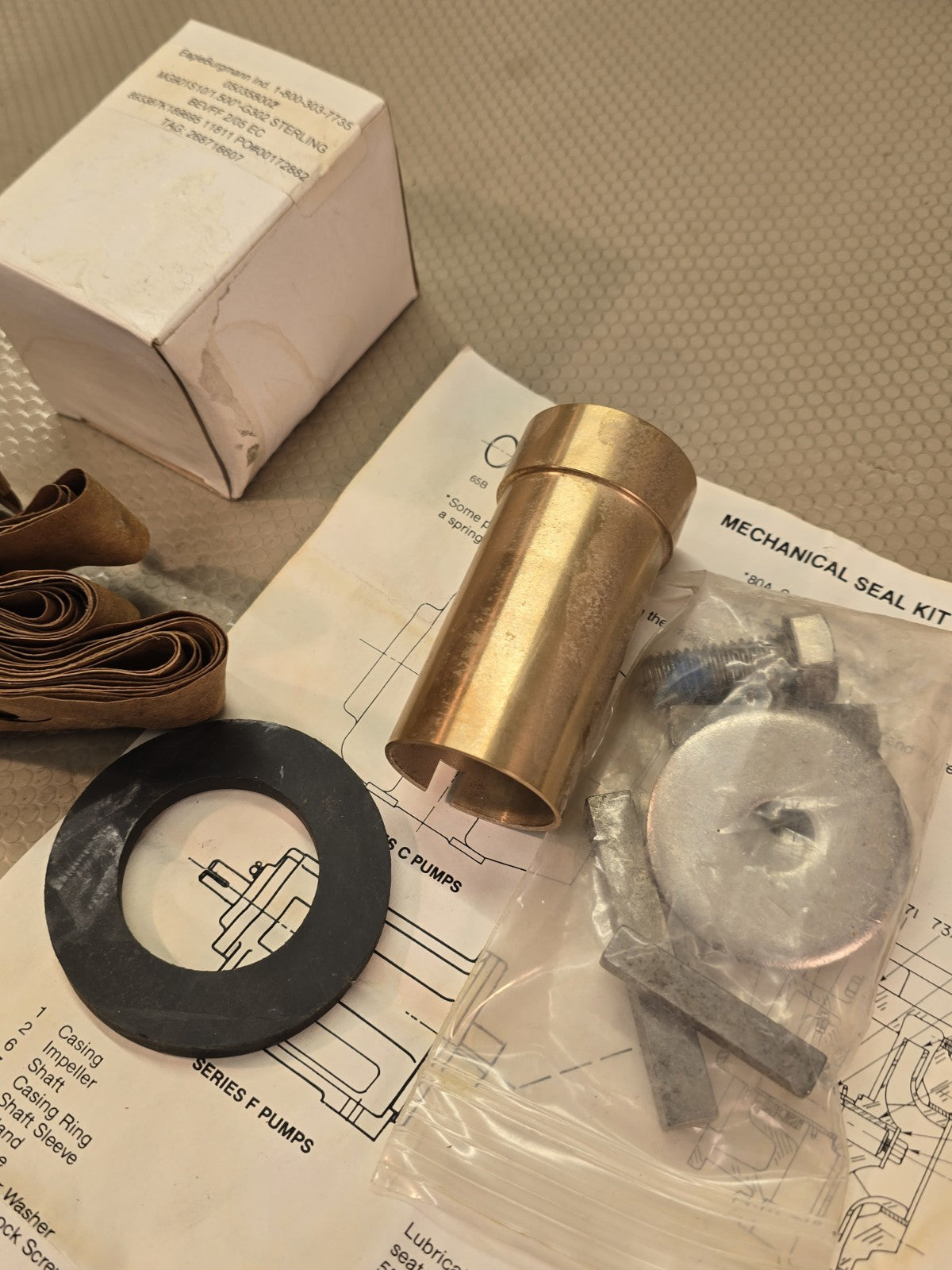 Sterling Fluid Systems BSE3 Peerless Mechanical Seal Kit BRZ FIT 3 Pump Part