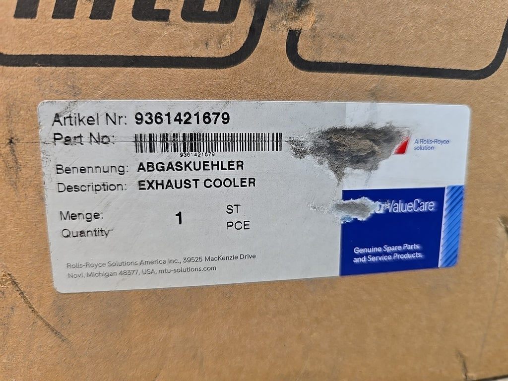 OEM Mercedes-Benz EGR Exhaust Gas Cooler Mercedes Benz PN A 936 142 1679