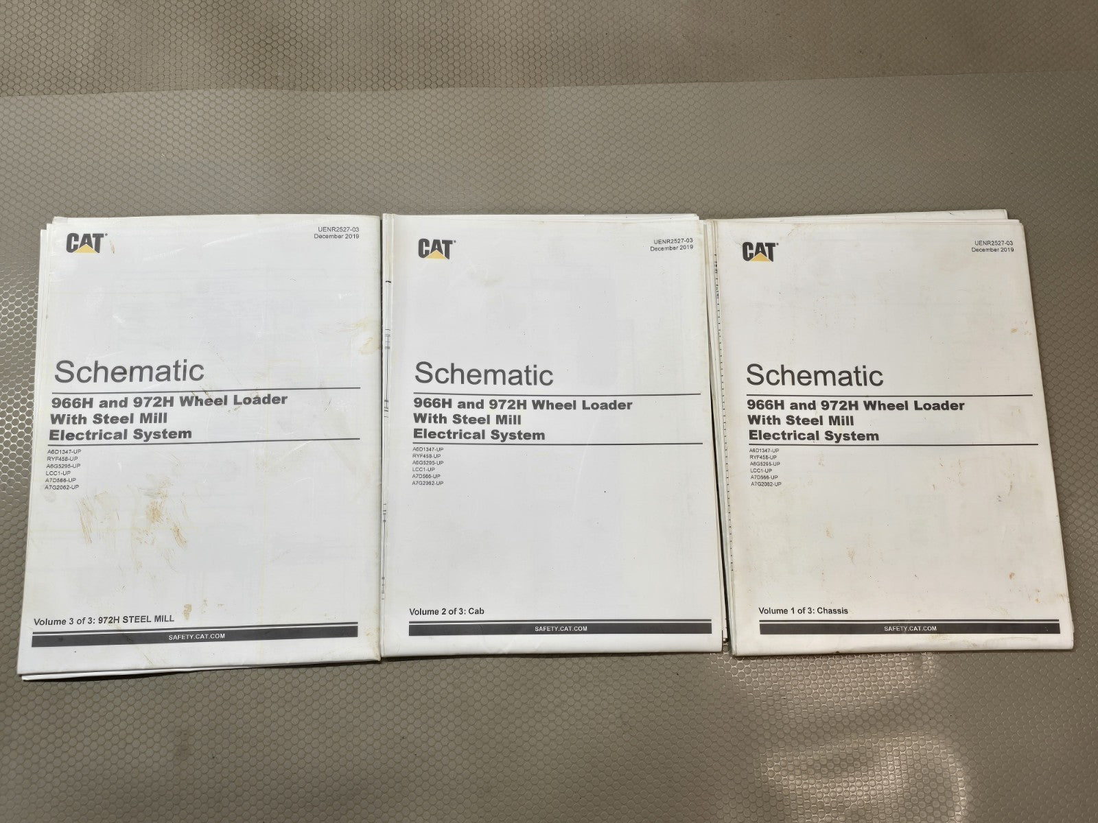 CAT 966H 972H Wheel Loader HYDRAULIC System Schematic Manual service *3pc Set*