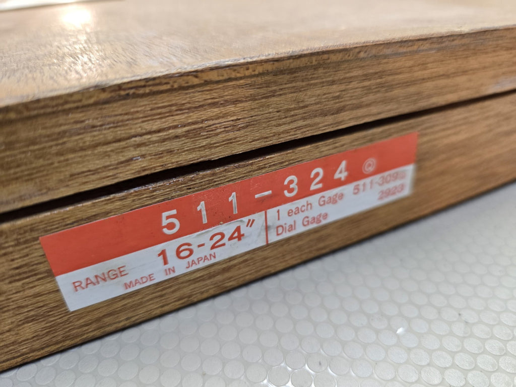 Mitutoyo 511-324 Dial Bore Gage 16'' - 24" .0001'' LARGE Wood Box *100% MINT!*