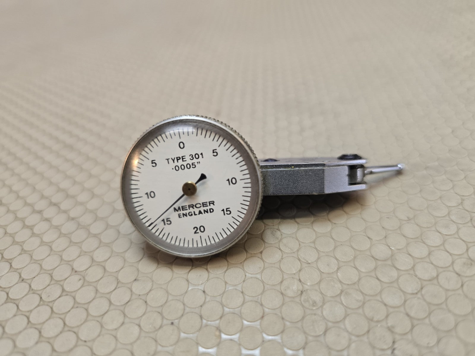 Mercer Dial Test Indicator Type 301 .0005” Precision Gauge Made in England 
