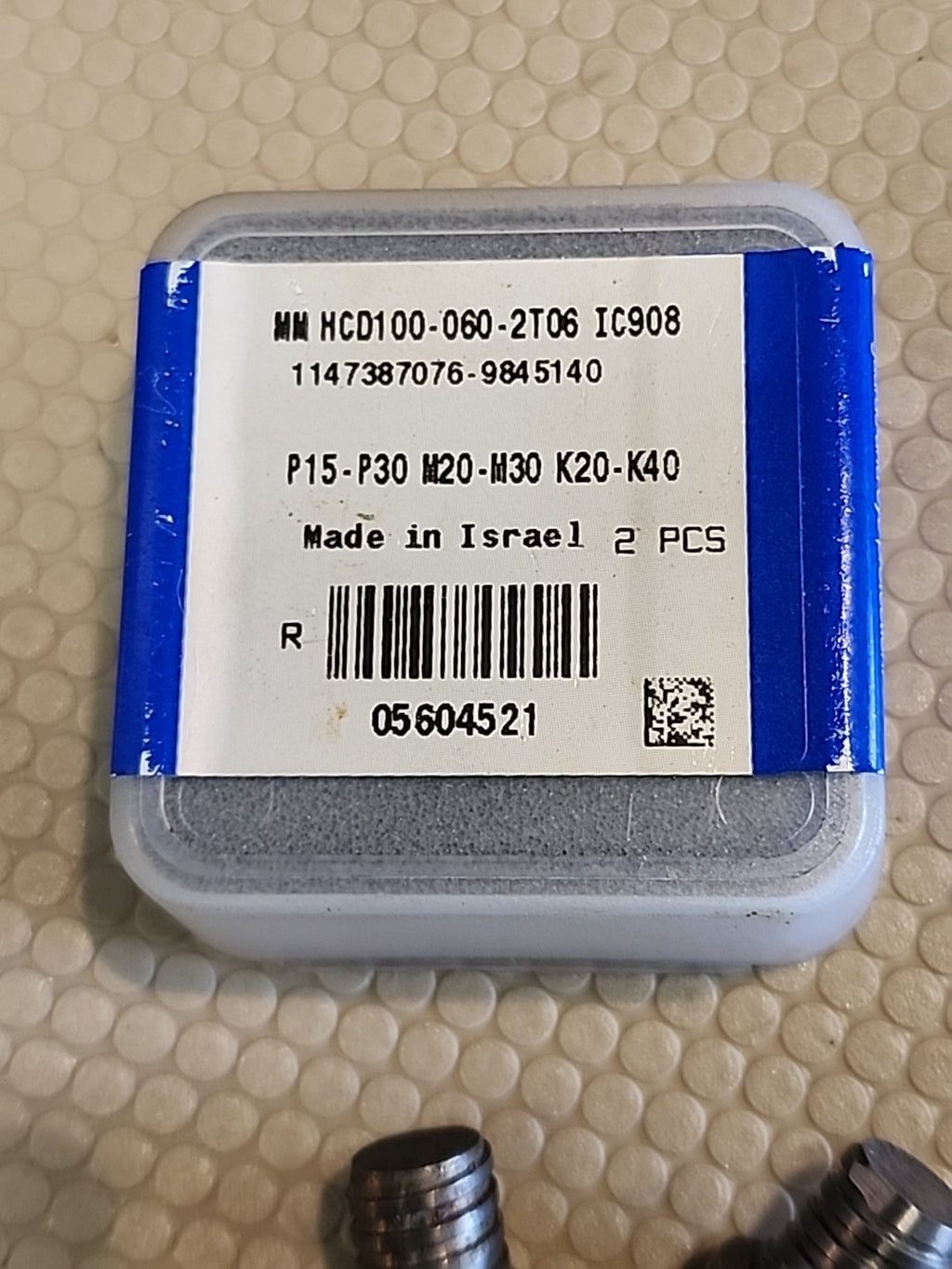 Iscar Multi Master 2PCS  ORIGINAL  INSERTS  MMHCD100-060-2T06 IC908