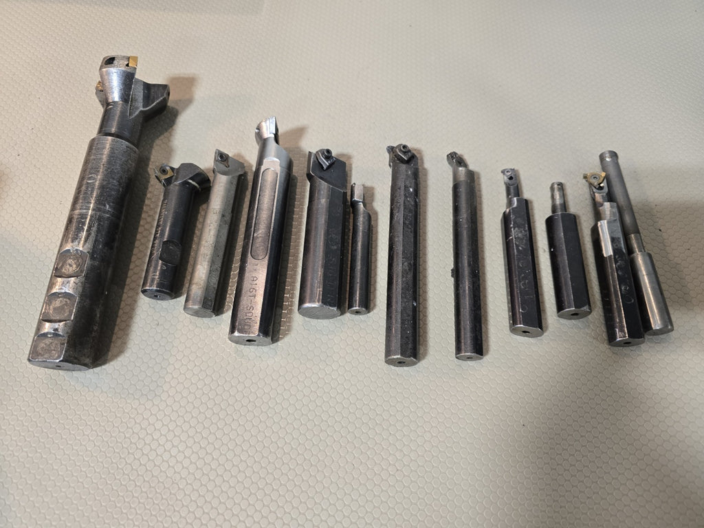 LOT OF BORING BARS END MILLS Cutters Shanks with Carbide Inserts 