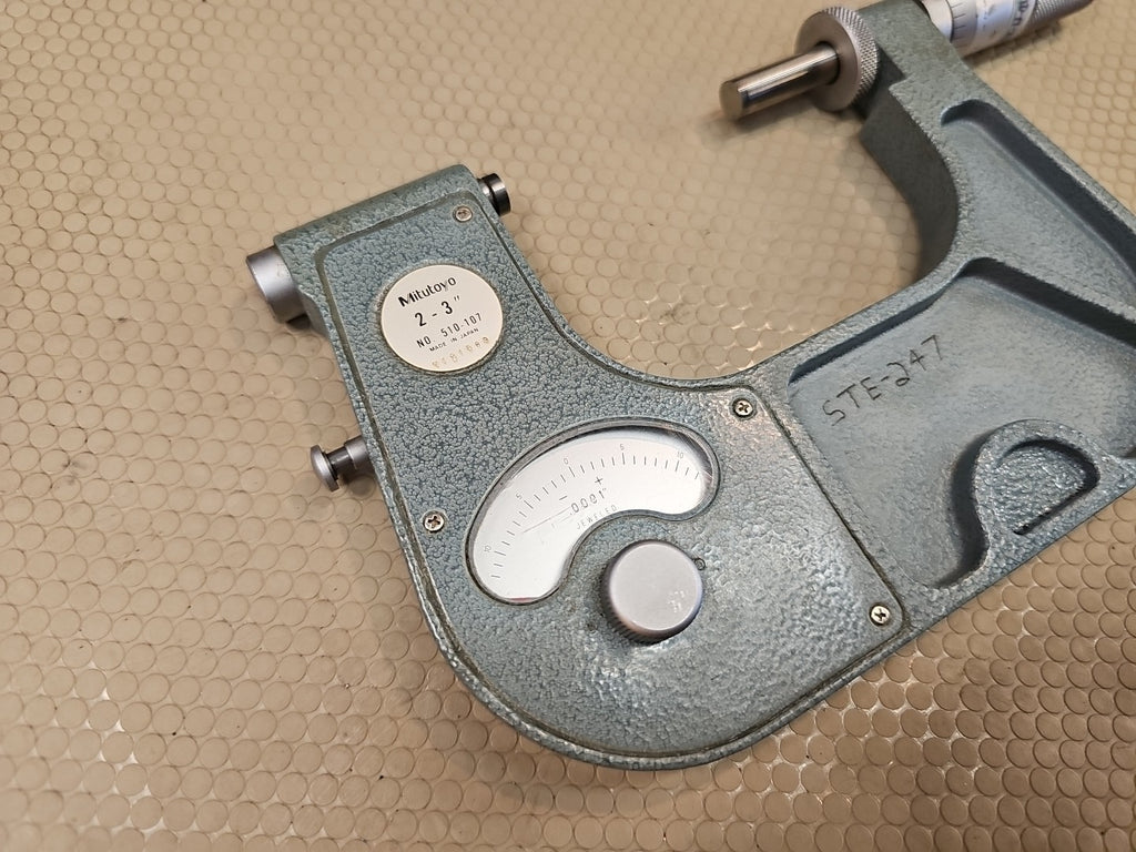 Mitutoyo 510-107 2"-3" Indicating Micrometer Jeweled .0001 w/o Case- Japan