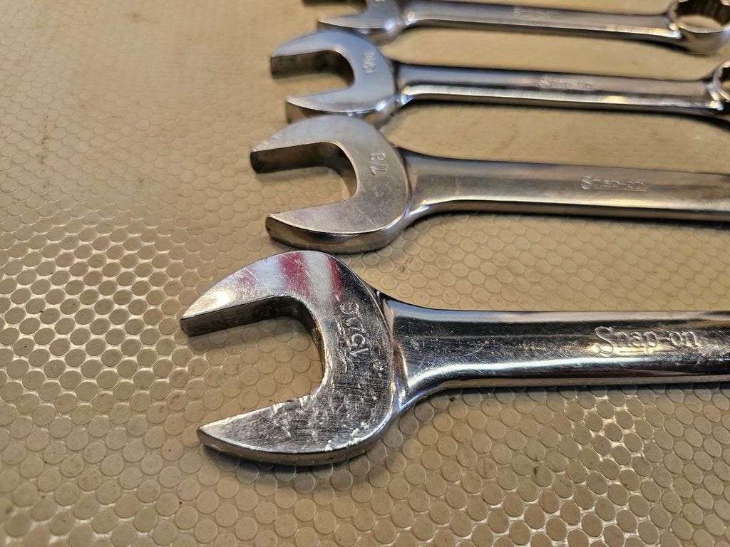 Snap-On OEXS715KSAE short combination wrench set w/ Large Sizes 15/16-11/32
