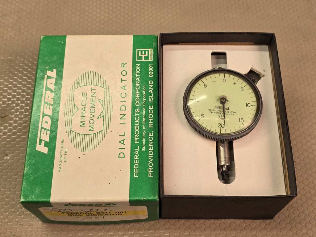 Federal C6Q Dial Indicator .001" Full Jeweled Miracle Movement USA