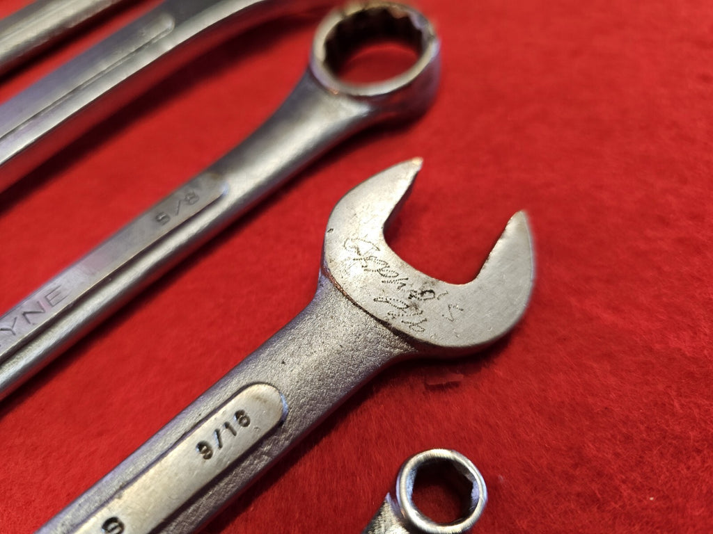 SK Wayne Tools Wrench Set Forged in USA Open End SAE Large Sizes 7/8 13/16 3/4 7