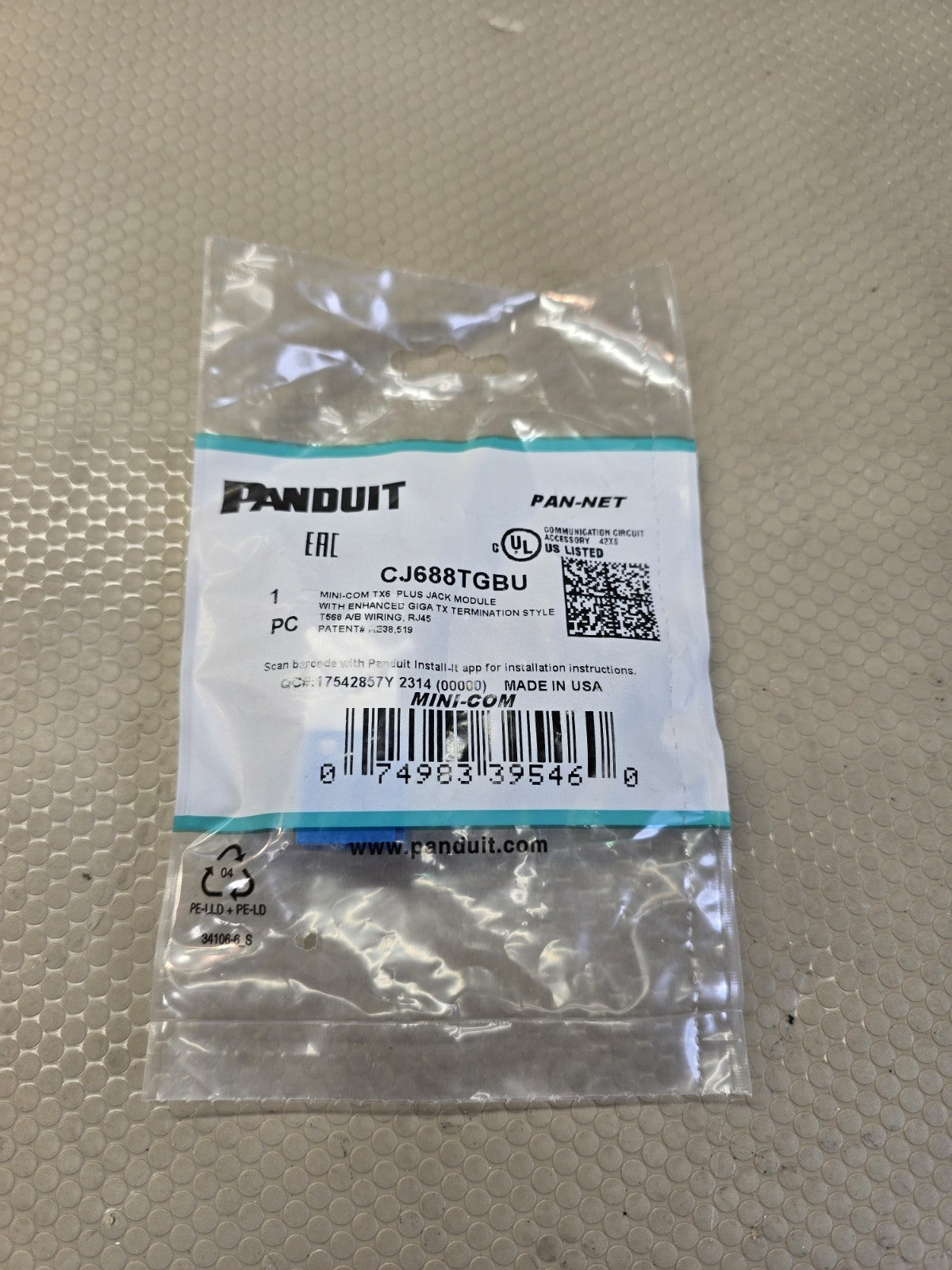 13X Panduit Giga TX Cat6 Network Jack Panduit CJ688TGBU