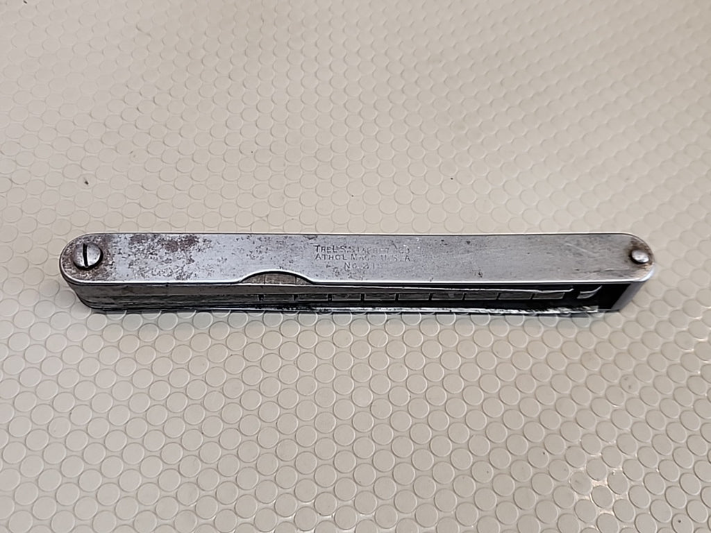 THE L. S. STARRETT CO. No. 245 Engineers' Taper, Wire & Thickness Gauge USA