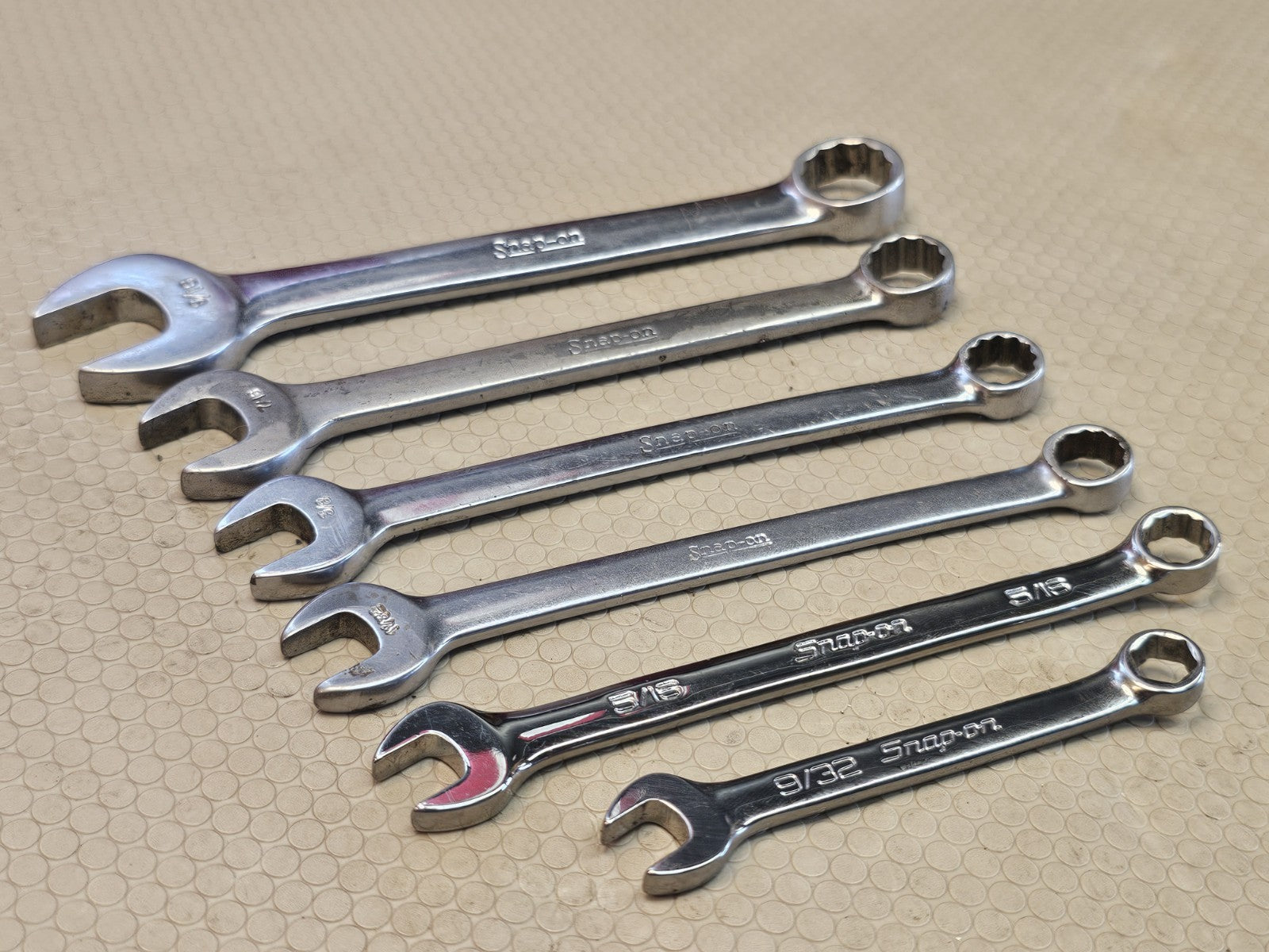 Snap On Tools OEX 6 pc Short SAE Combination Wrench Set
