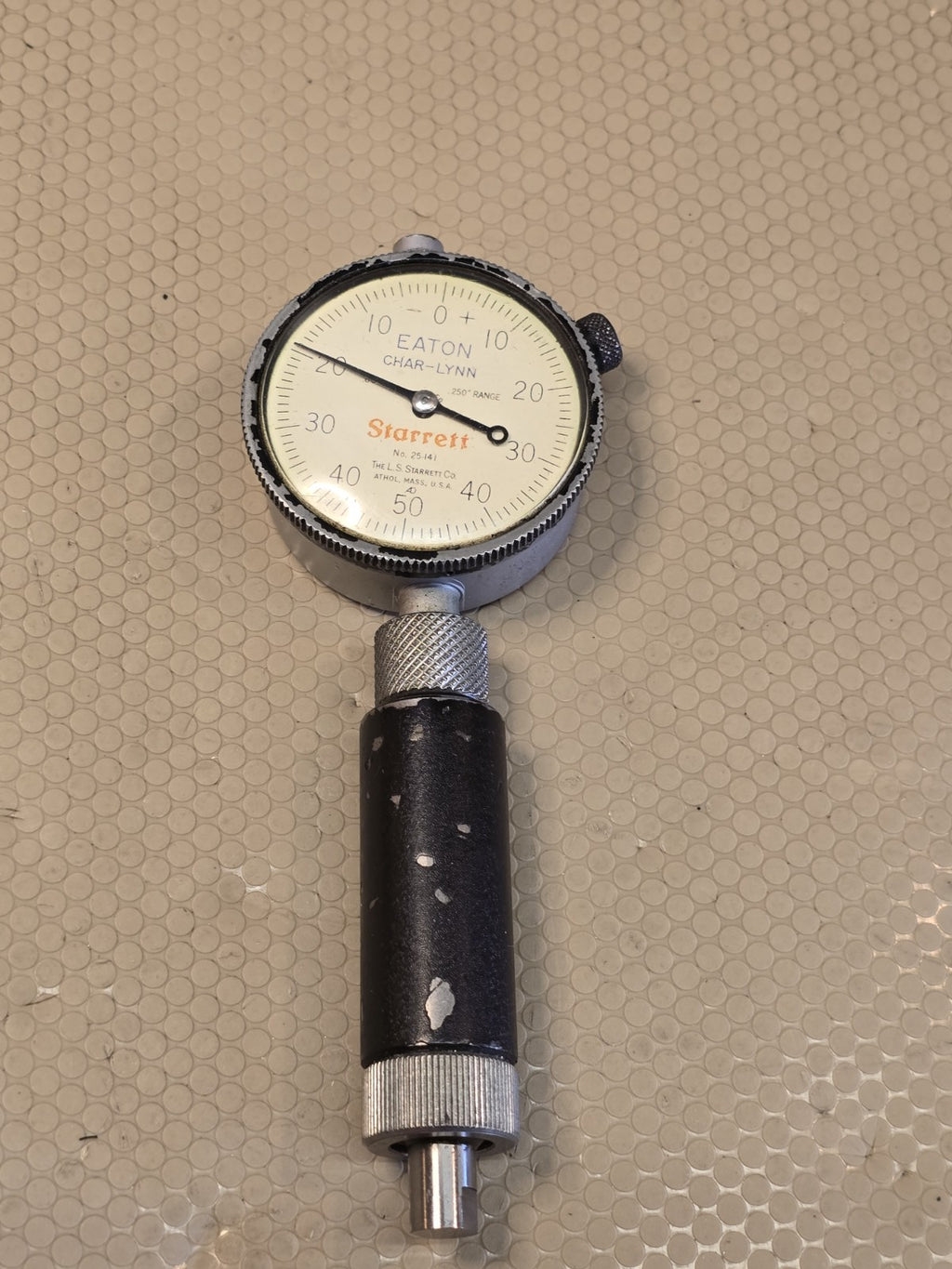 STARRETT No. 25-141 Dial Indicator With Chamfer Gage Attachment 