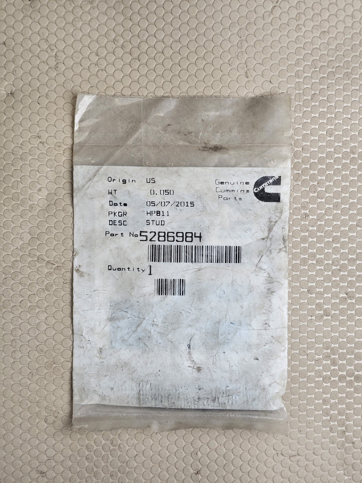 Genuine Cummins 5286984 Double End Collar Stud ISC/ISL Engine NOS