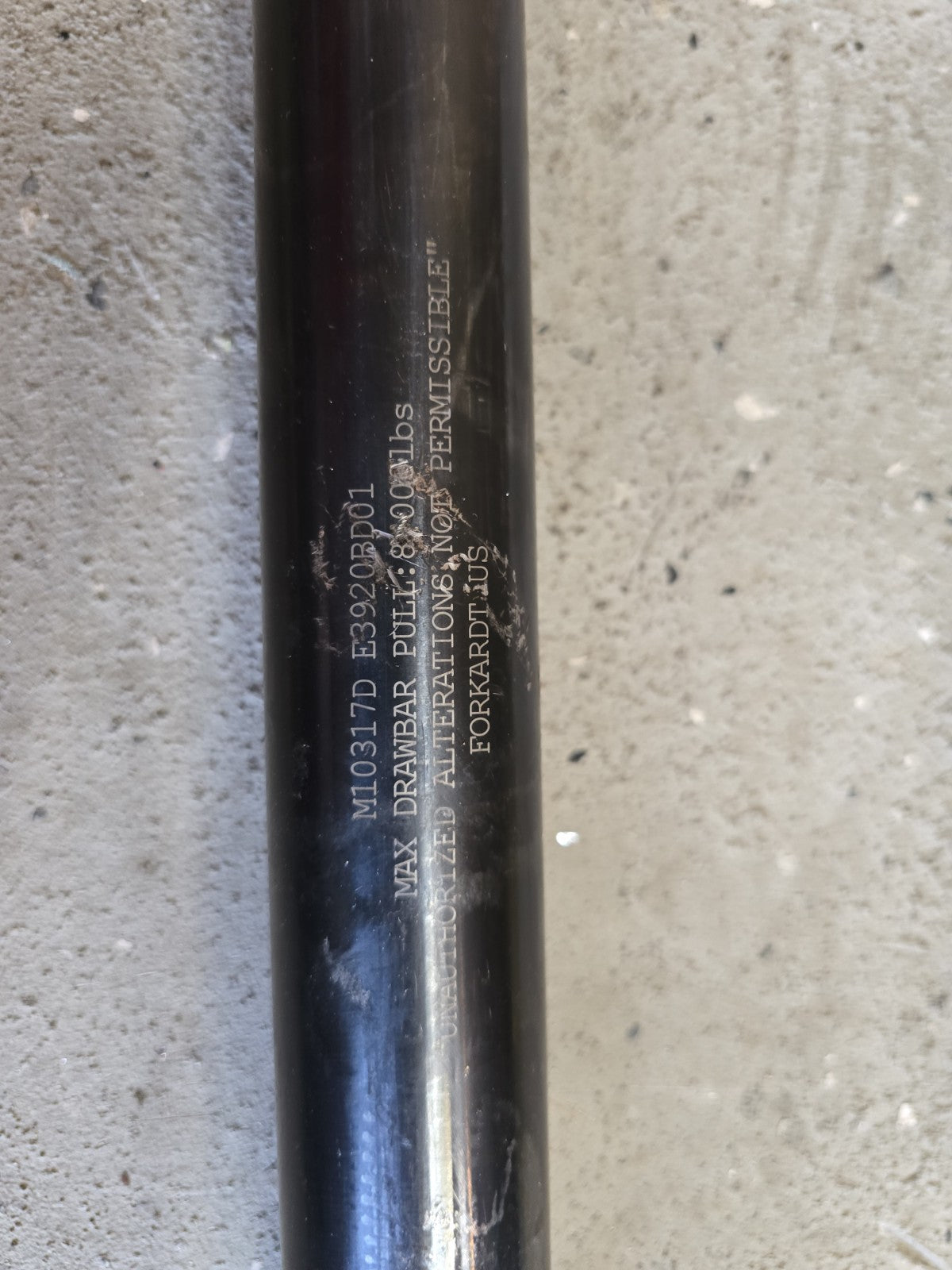 FORKARDT Hardinge M10317D E3920BD01 Drawbar 8,000lb Pull 35" Lathe CNC 