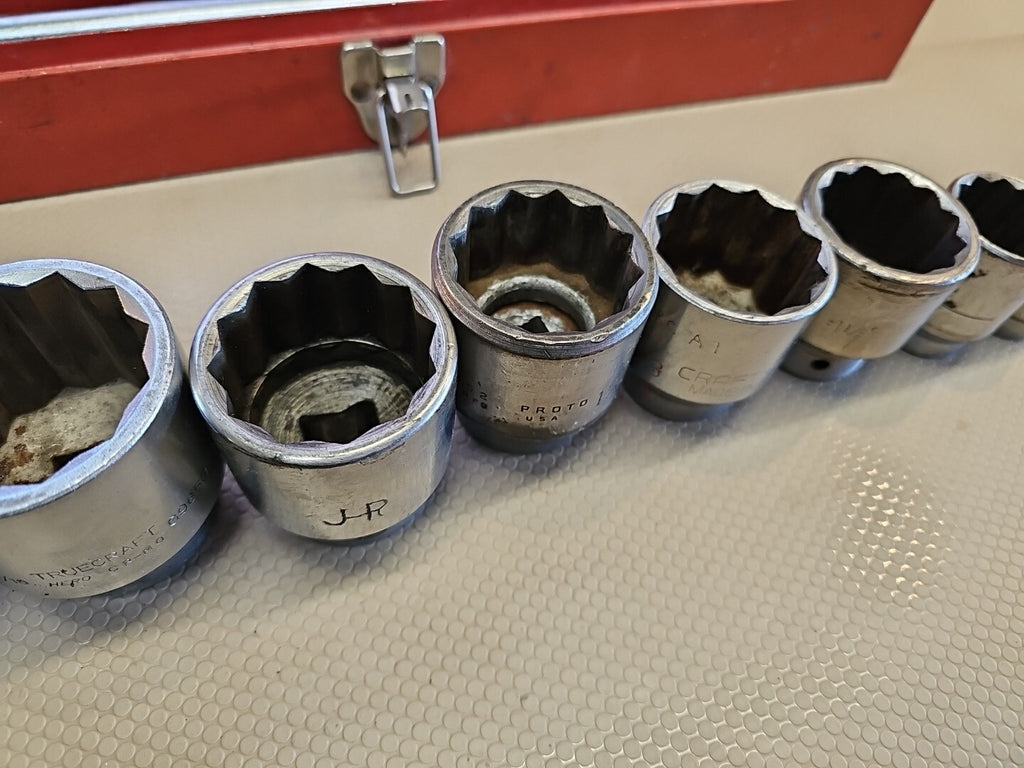 Craftsman USA 14PC 3/4 in Drive 12PT Socket Set with Metal Case G Series