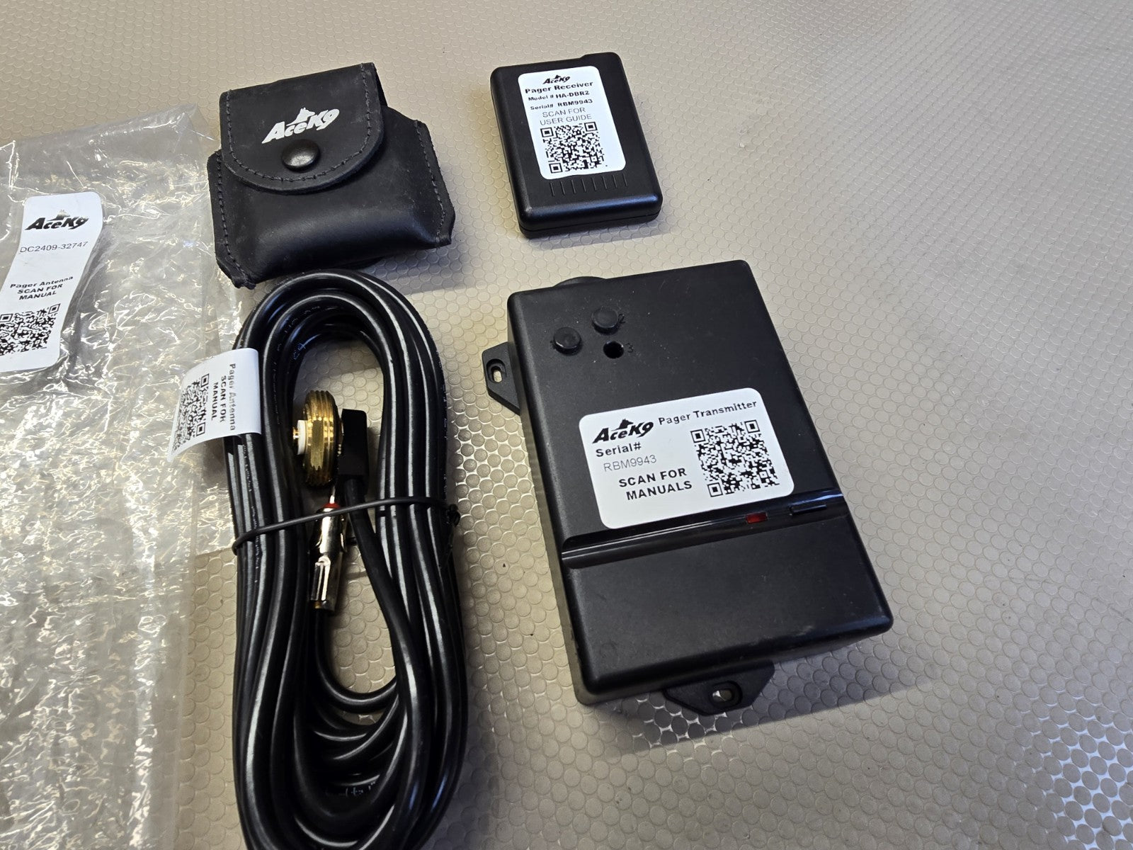 ACE K9 HA-RBM-27-RD Optional Remote Pager Kit with 27Mhz Antenna System NEW