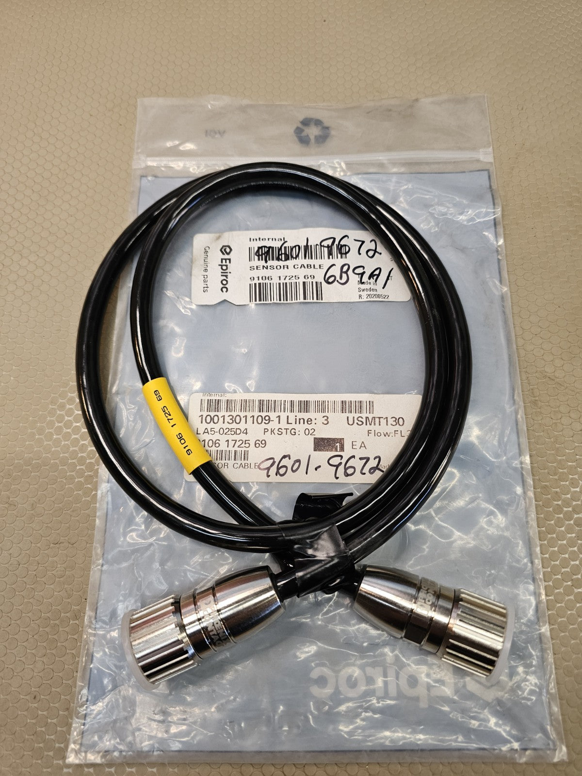 Epiroc Sensor Cable 9106 1725 69 Simba S7D or Simba M7C