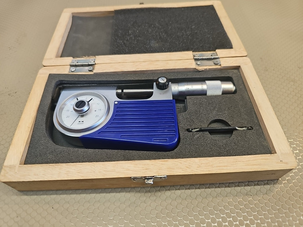 Fowler 52-245-150-0 Indicating Micrometer, 25-50mm Range. 0.001mm Graduation