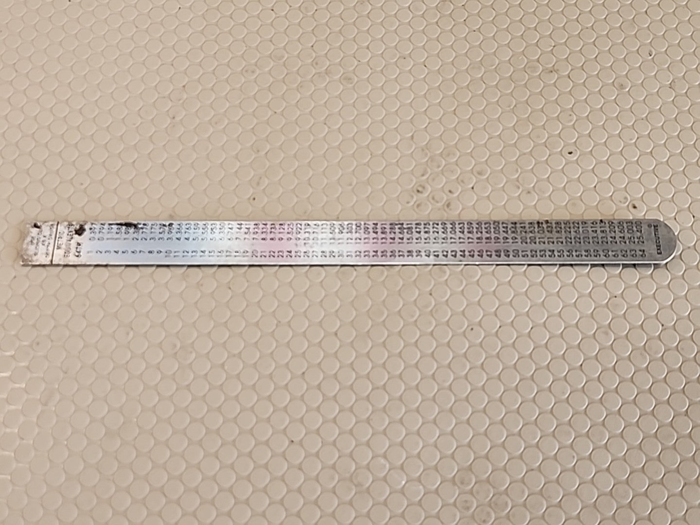 Caterpillar Mini  Ruler Aluminum 6" long - measures inches and mm