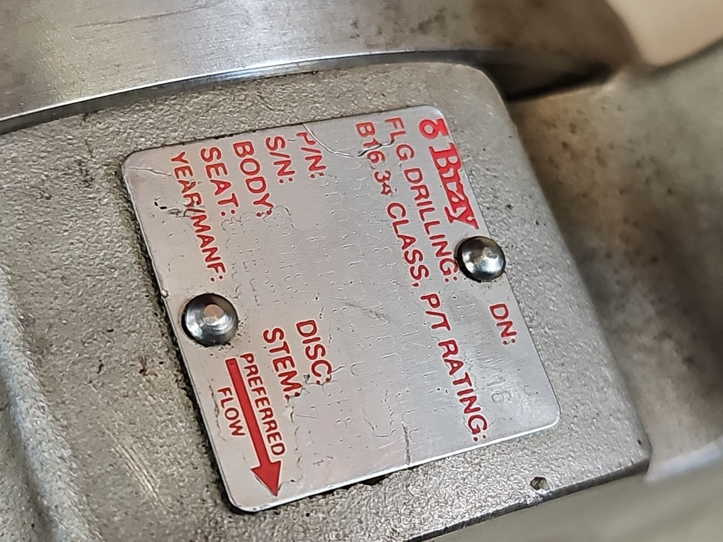 BRAY VALVES 400400-11001066 BUTTERFLY VALVE 4" VALVE