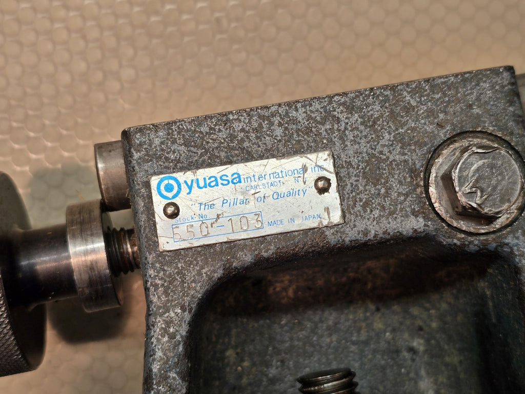 YUASA 550-103 TAILSTOCK 102mm BASE TO CENTER W/ .875" RISER