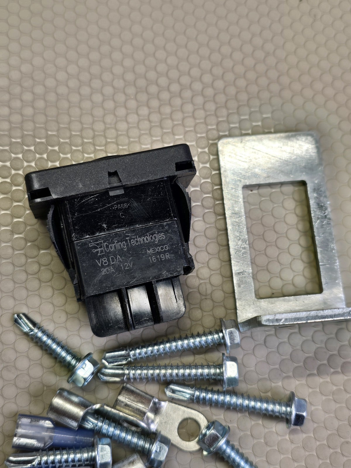 Carling V8DA Tarp Rocker Switch Kit 20A 12V Dump Truck Trailer with Bracket