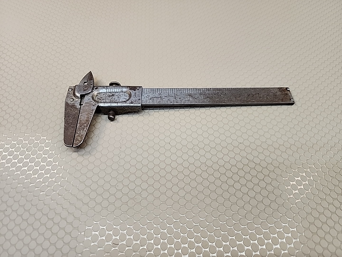 VINTAGE STAINLESS RULER CALIPER UNBRANDED 5 INCH