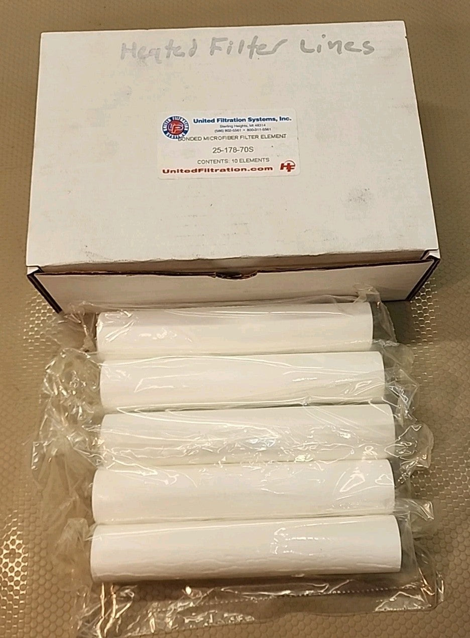 UNITED FILTRATION,25-178-70S,BONDED MICROFIBER ELEMENTS PACK OF 5PCS NOS