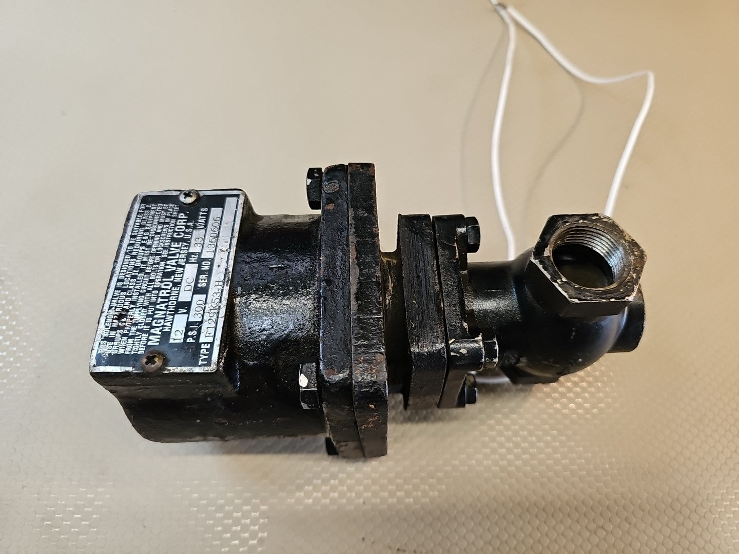 Magnatrol Valve Corp F 129K53 H Solenoid Valve 12V 33 watt  300 PSI 1 inch 