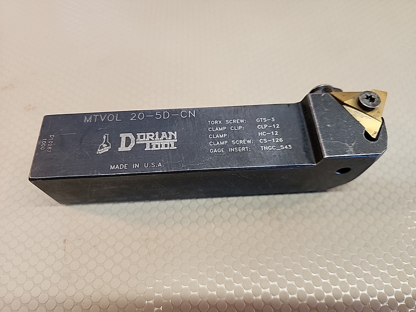 Dorian Tool MTVOL-20-5D-CN Lathe Tool Holder Indexable Tool Holder  Square USA